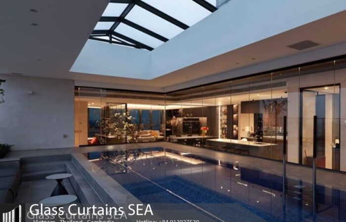 Tính năng chống gió của cửa kính cường lực không khung