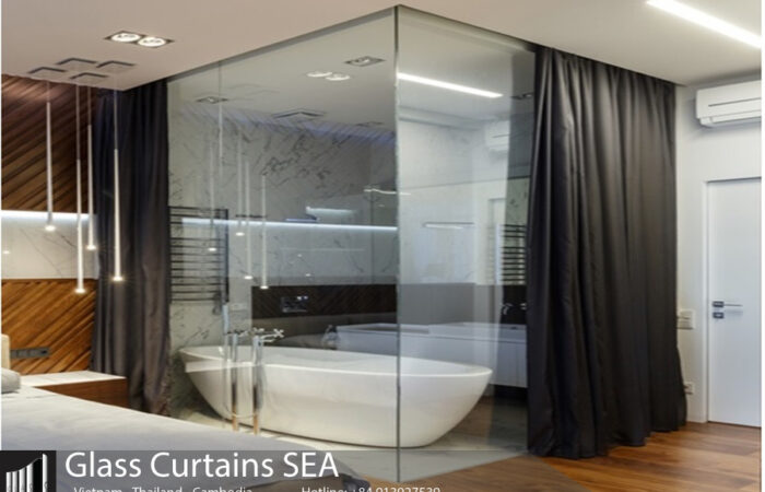 10 Mẫu Cửa Kính Không Khung Cho Phòng Tắm Đẹp