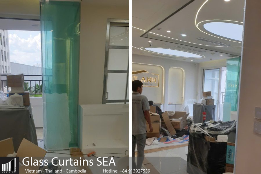 Đặc điểm nổi bật của cửa kính xếp trượt tại Thẩm mỹ viện CC Rickstar